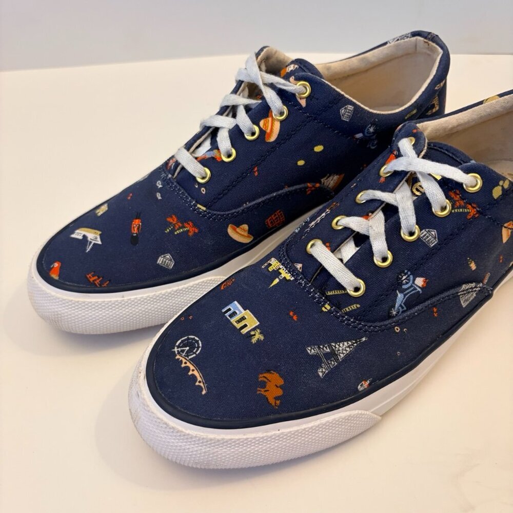 Keds X Rifle Paper Co Navy Wanderlust Travel Sneakers Women's Tennis Shoes 7.5 - Picture 3 of 9